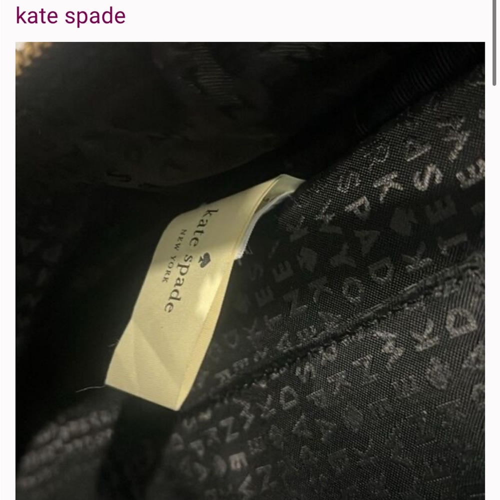 Kate Spade Black Backpack with Gold Accents - Picture 6 of 10